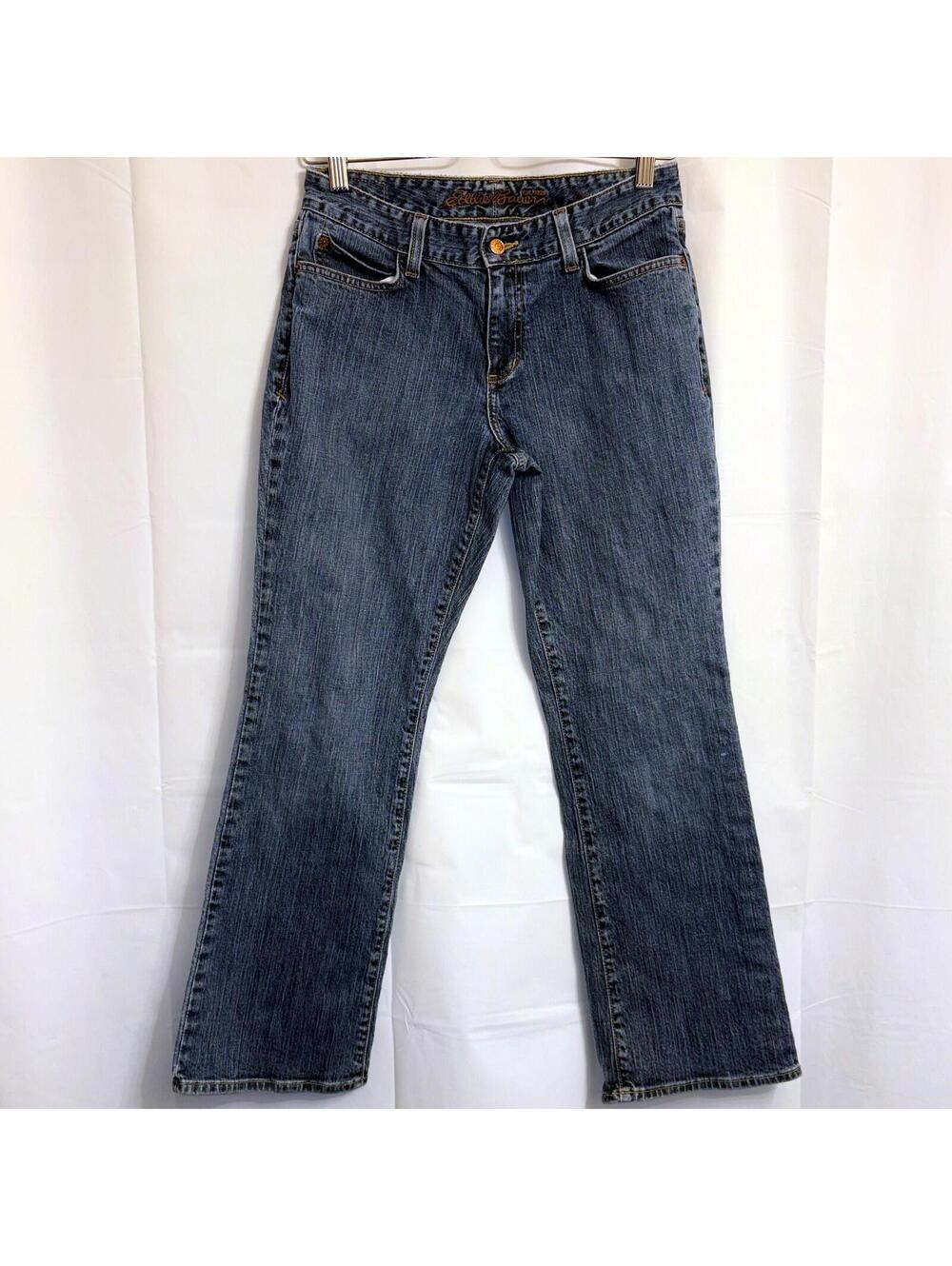Eddie Bauer Women's Bootcut Jeans Size 6S Blue 28" Inseam
